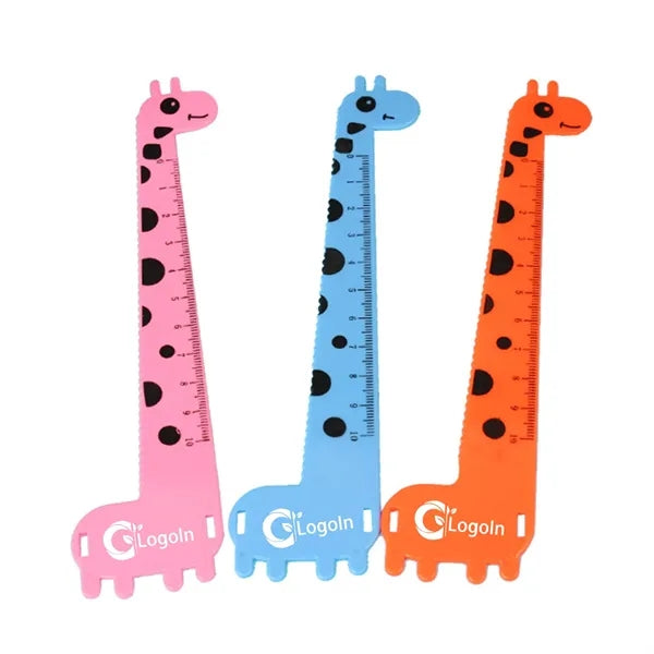 Painting Giraffe Ruler Plastic for Kids Multi-Function