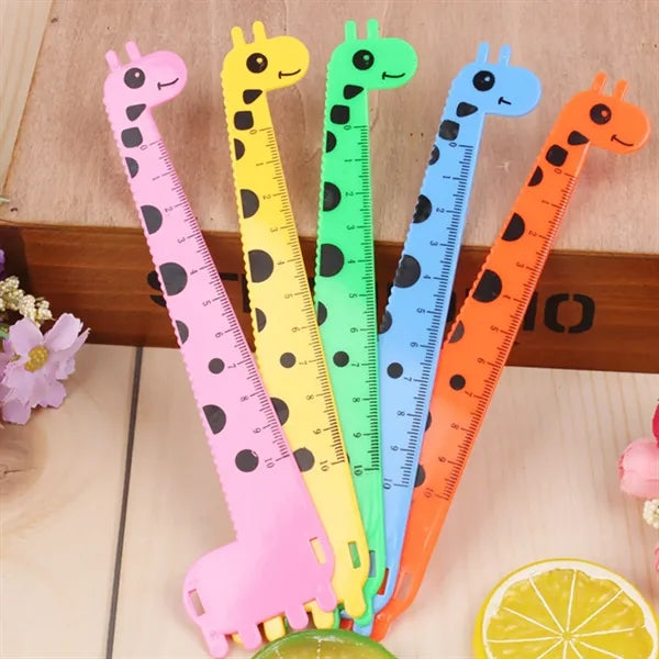 Painting Giraffe Ruler Plastic for Kids Multi-Function