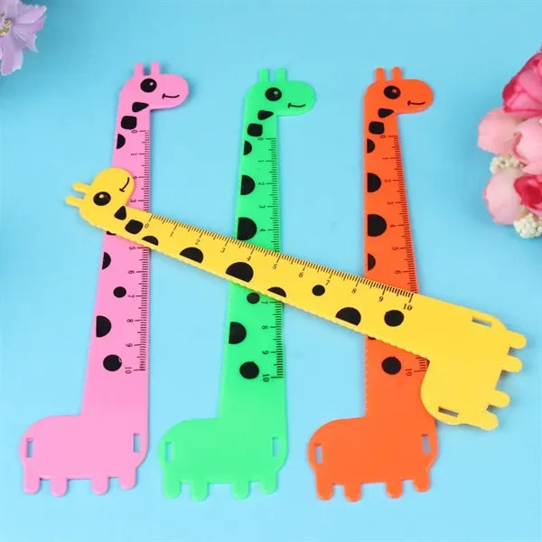 Painting Giraffe Ruler Plastic for Kids Multi-Function