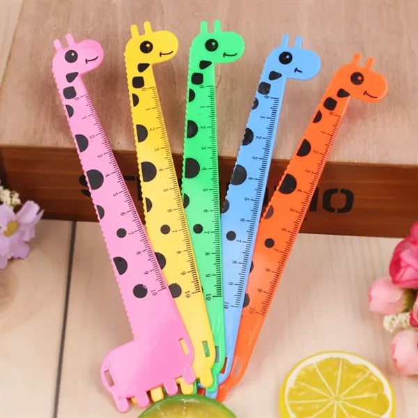 Painting Giraffe Ruler Plastic for Kids Multi-Function