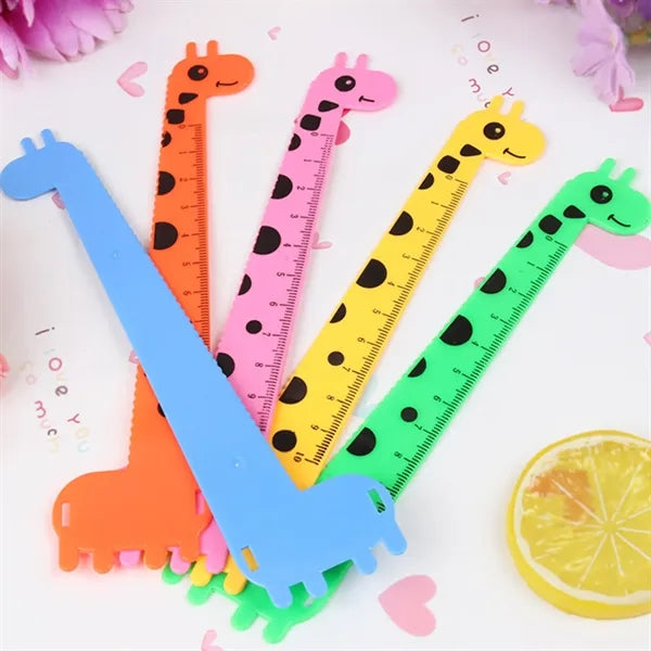 Painting Giraffe Ruler Plastic for Kids Multi-Function