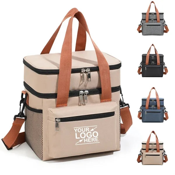 Expandable Double Deck Lunch Cooler Bag