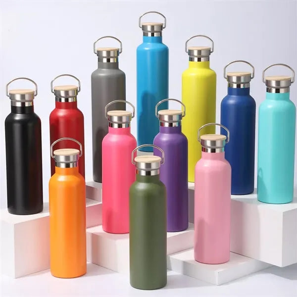 25oz Sports Water Bottle with Bamboo cap