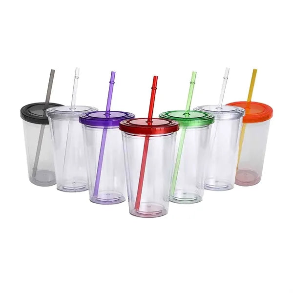 16oz Double Wall Transparent Tumbler Cup