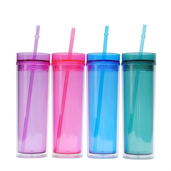 16 oz Double Wall Plastic Straight Body Cup for Outdoor