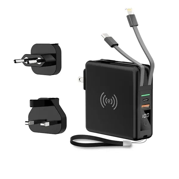 Ultimate 4-in-1 Portable Wall Charger & Power Bank