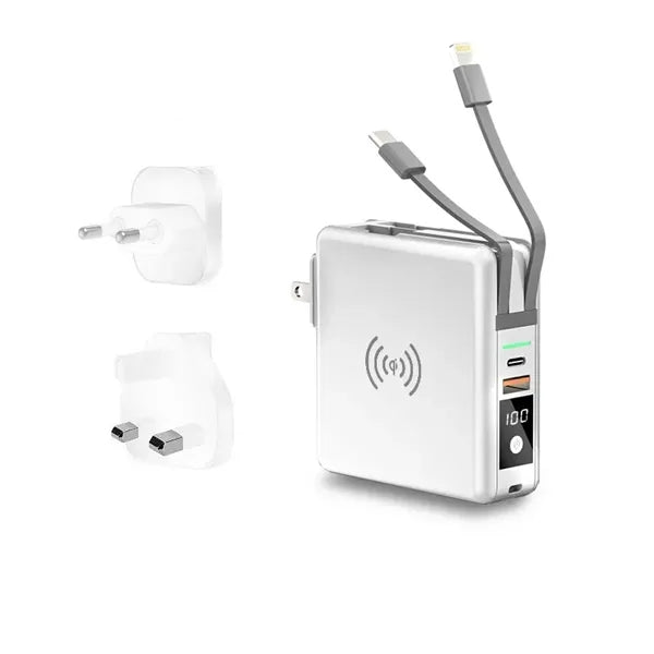 Ultimate 4-in-1 Portable Wall Charger & Power Bank