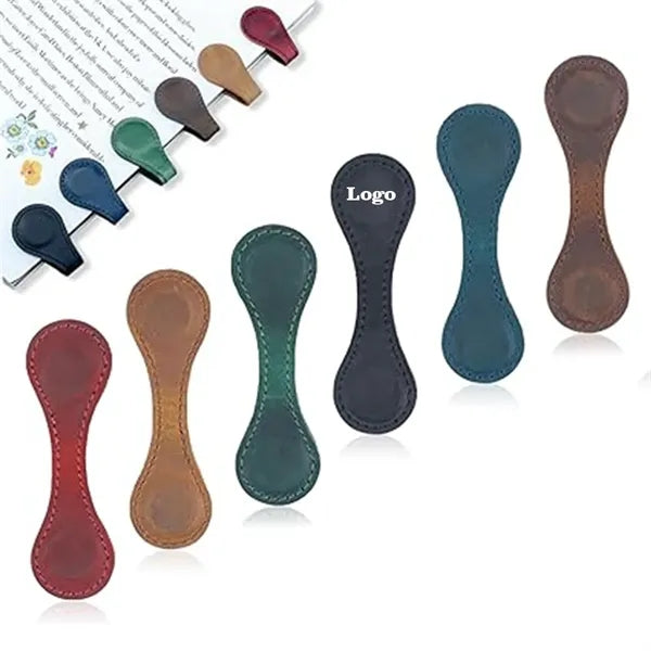 Magnetic Leather Bookmark