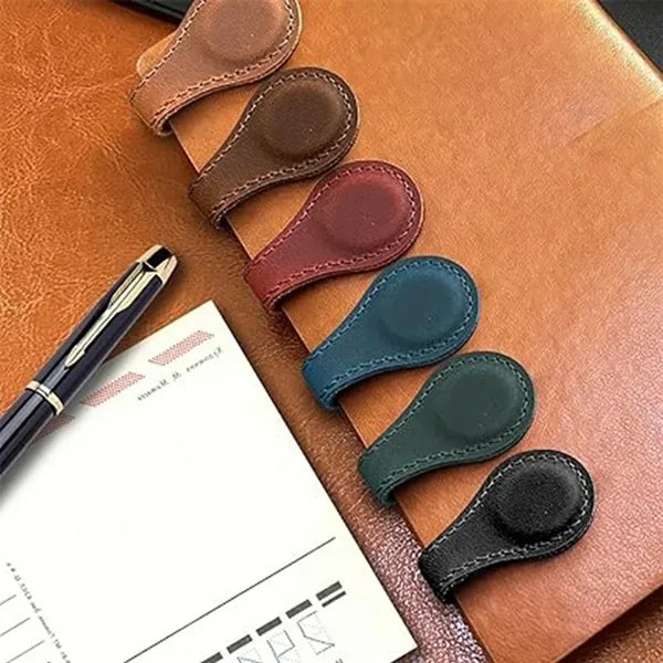 Magnetic Leather Bookmark