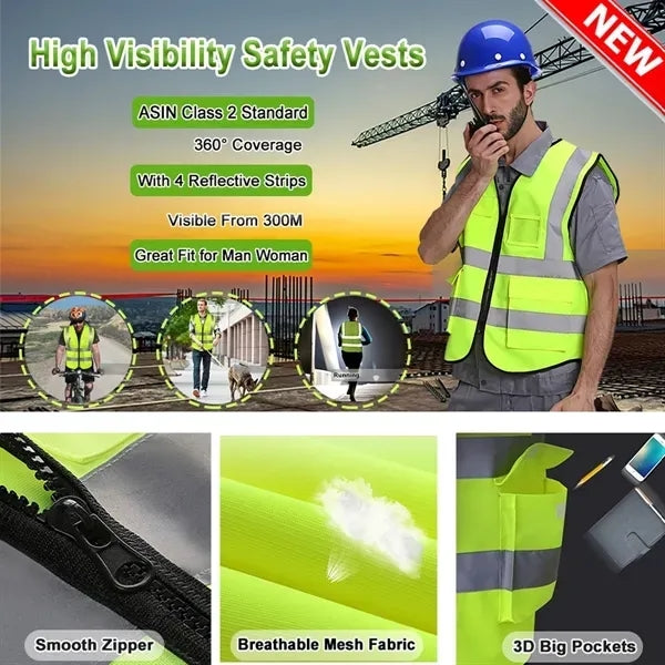 Premium reflective safety vest