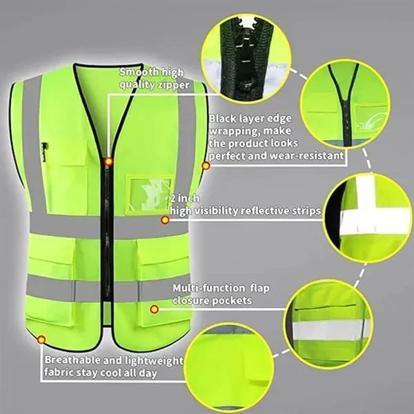 Premium reflective safety vest