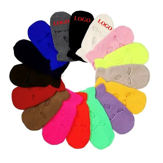 3-Hole Unisex Knit Full Face Cover Ski Mask