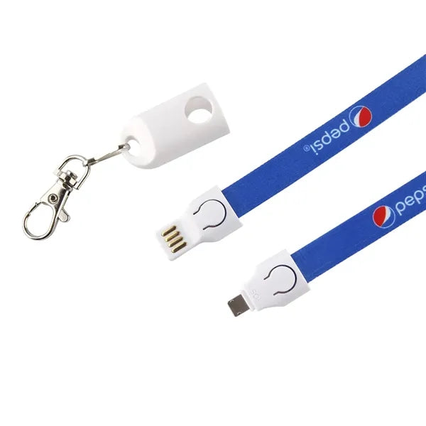 Chester Lanyard, iPhone & Android 2 in 1 Charging Cable