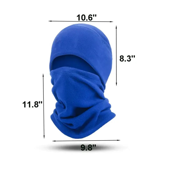 Windproof Fleece Ski Skull Cap with Winter Neck Scarf Warmer