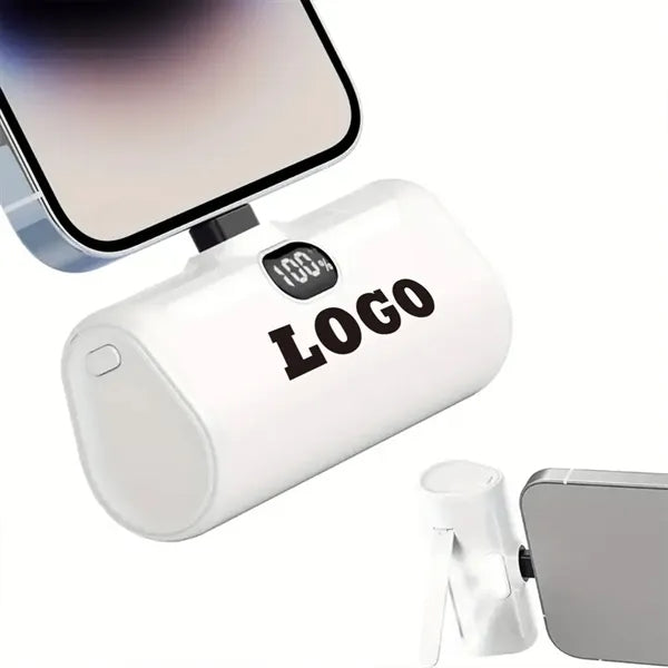 Mini Portable Charger Power Bank with Lanyard 5000 mAH