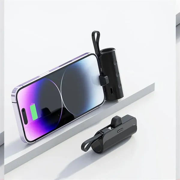 Mini Portable Charger Power Bank with Lanyard 5000 mAH