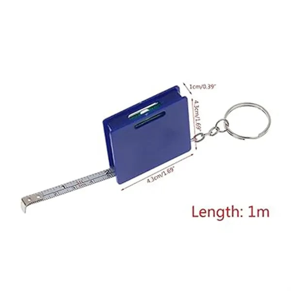 Mini Measuring Tape Keychain with Bubble Level
