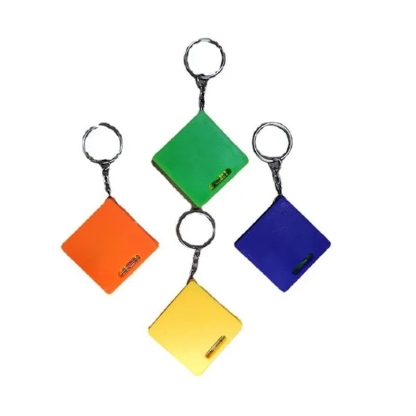 Mini Measuring Tape Keychain with Bubble Level