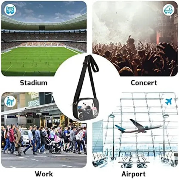 PVC Clear Crossbody Purse Bag Stadium Approved for Concert