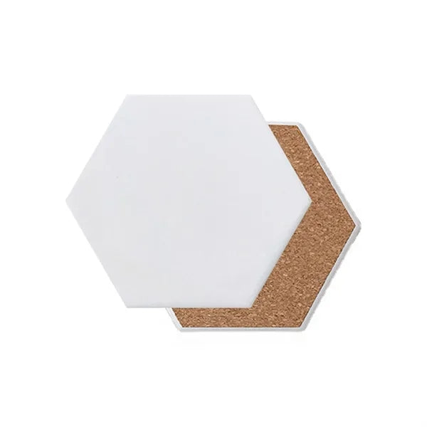 Ceramic Coaster Cork Pad Custom Desk Decoration