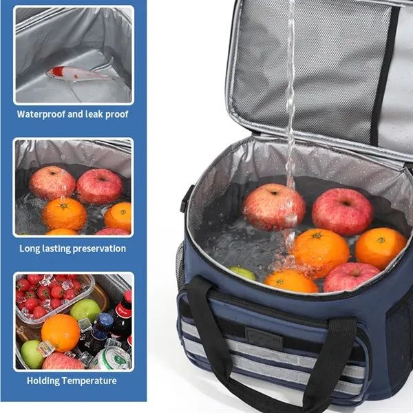 Large Capacity Camping Picnic Cooler Insulated Bag
