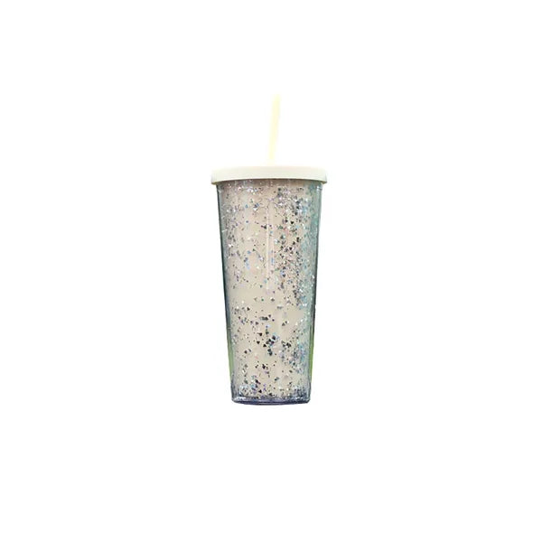 24 oz Glitter Double Wall Plastic Tumbler Sparking