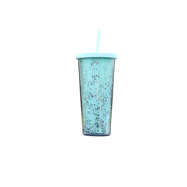 24 oz Glitter Double Wall Plastic Tumbler Sparking