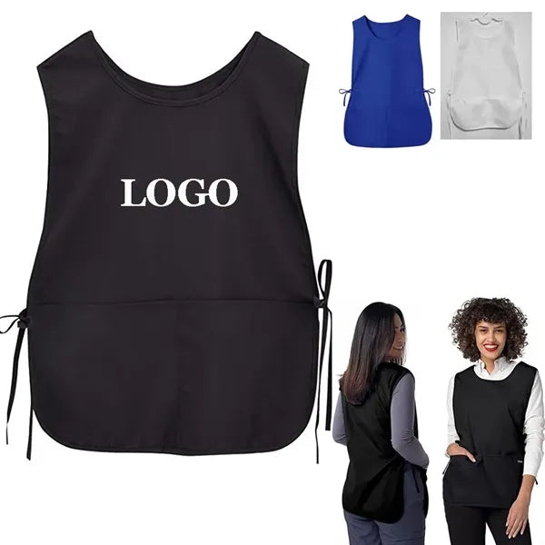 Polyster Hairdresser Jacket Barber Vest With 2 Pockets