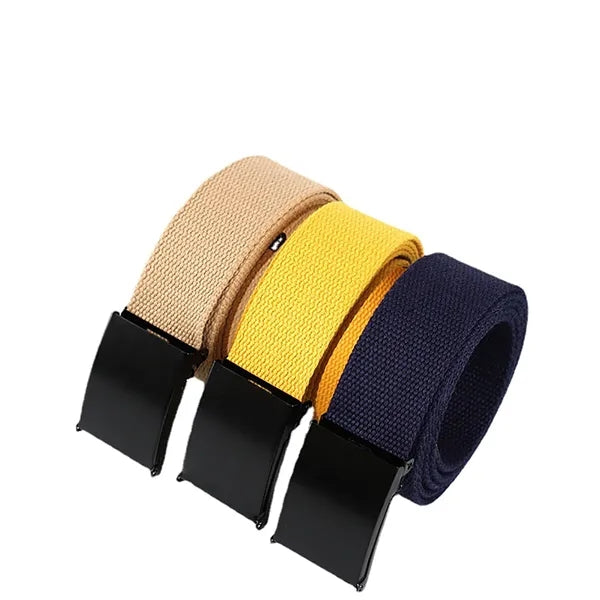 51" Unisex Military Web Belt Adjustable Metal Buckle