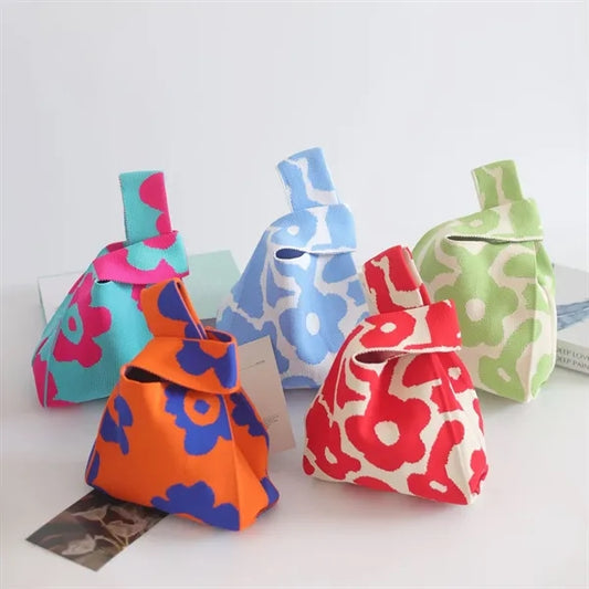 Women Aesthetic Mesh Tote Hippie Knit Bag