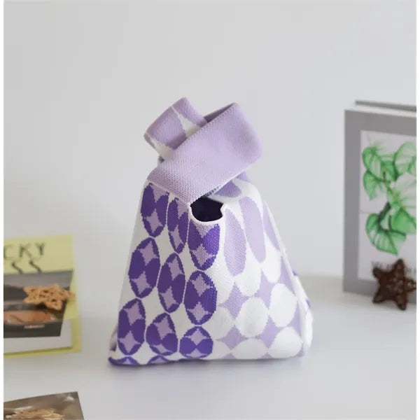 Women Aesthetic Mesh Tote Hippie Knit Bag