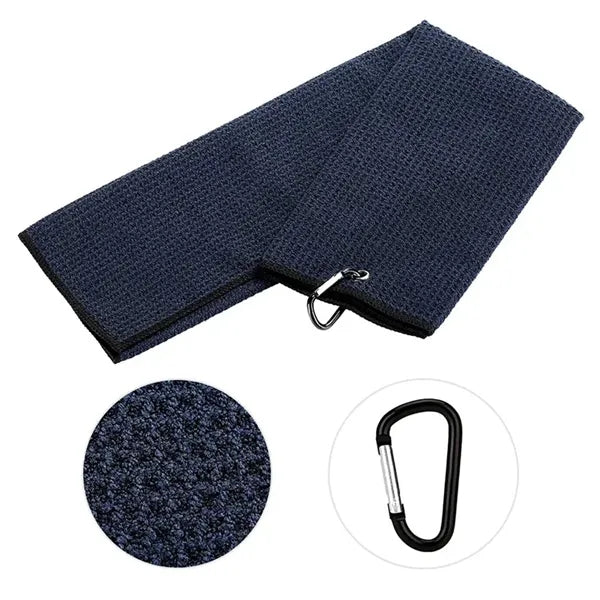 15" x 23" Waffle Pattern Design Golf Towel with Clip