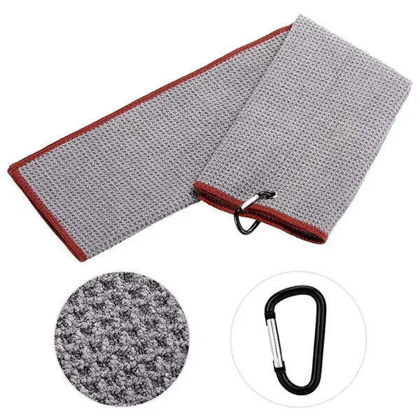 15" x 23" Waffle Pattern Design Golf Towel with Clip