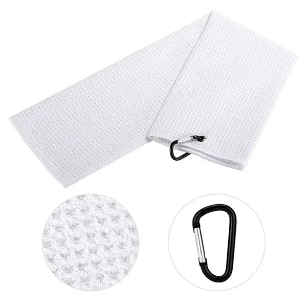15" x 23" Waffle Pattern Design Golf Towel with Clip