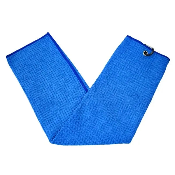 15" x 23" Waffle Pattern Design Golf Towel with Clip