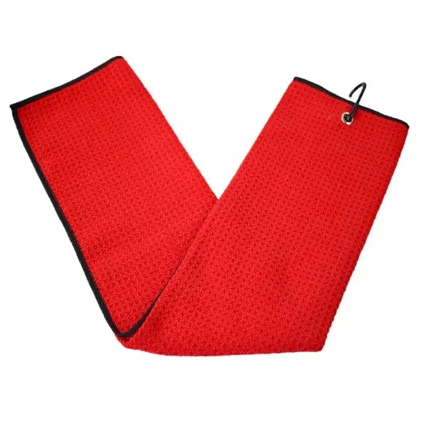 15" x 23" Waffle Pattern Design Golf Towel with Clip