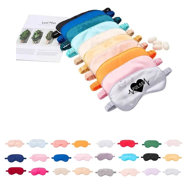 Soft Satin Silk Sleep Mask Eye Cover Elastic Strap Night