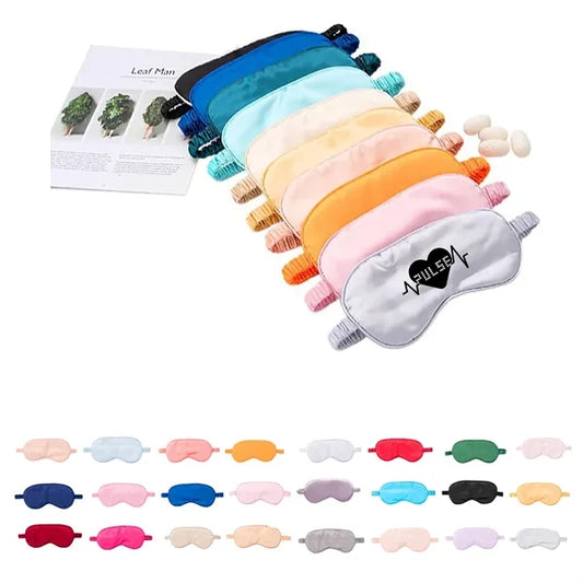 Soft Satin Silk Sleep Mask Eye Cover Elastic Strap Night