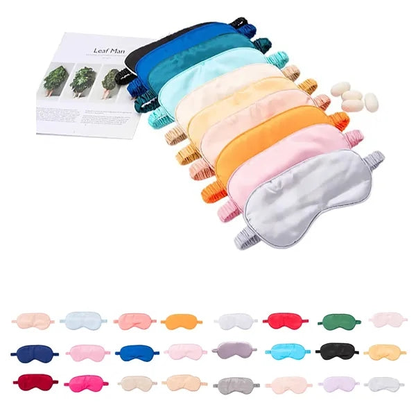 Soft Satin Silk Sleep Mask Eye Cover Elastic Strap Night