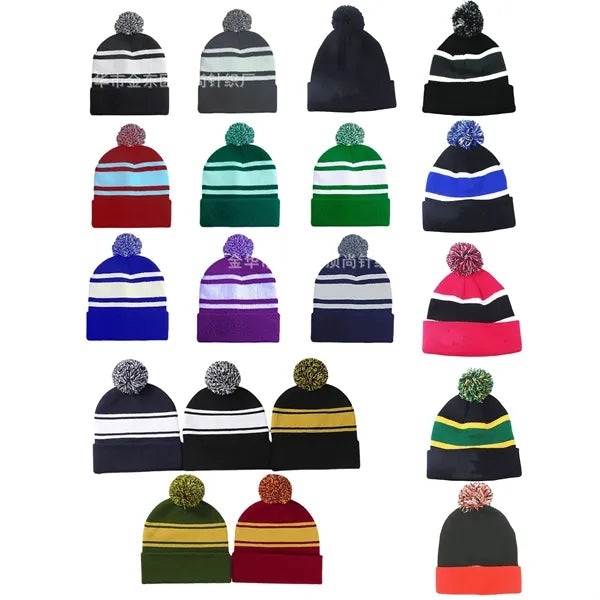 Acrylic Knit Cuffed Beanie Cap