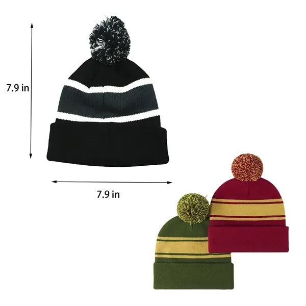 Acrylic Knit Cuffed Beanie Cap