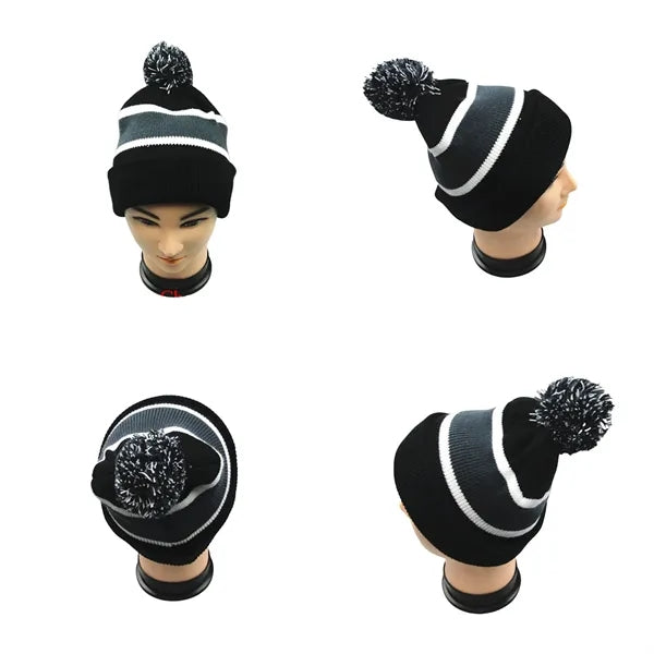 Acrylic Knit Cuffed Beanie Cap