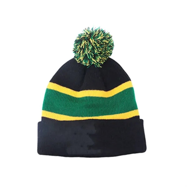 Acrylic Knit Cuffed Beanie Cap