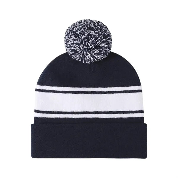 Acrylic Knit Cuffed Beanie Cap