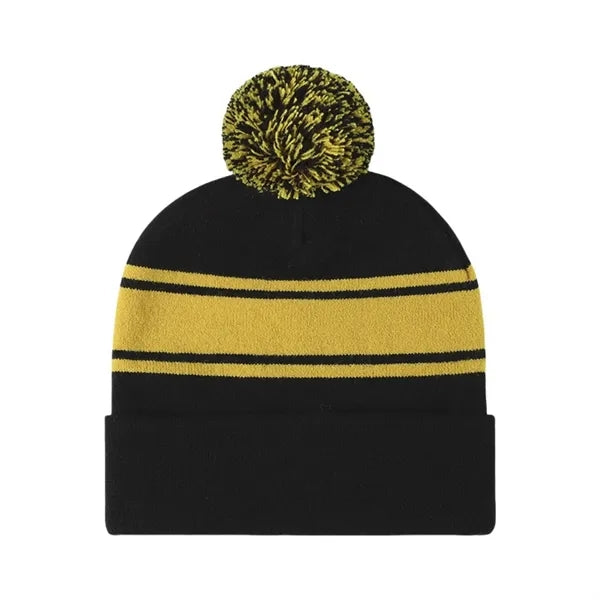 Acrylic Knit Cuffed Beanie Cap