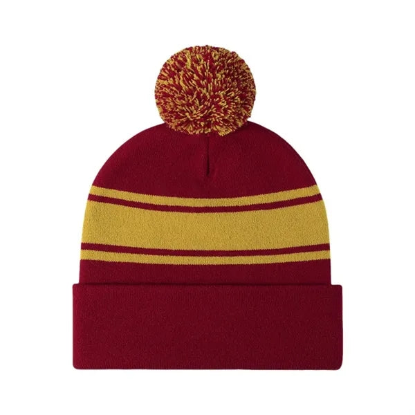 Acrylic Knit Cuffed Beanie Cap