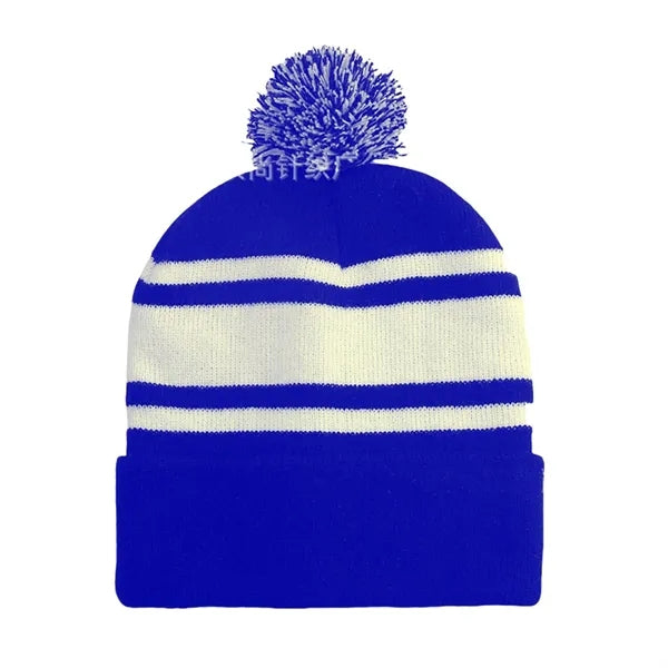 Acrylic Knit Cuffed Beanie Cap