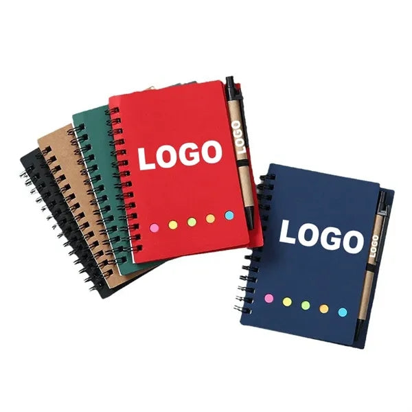 Spiral Notebook w/Sticky Notes & Page Marker Tabs