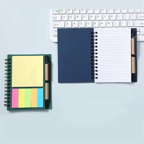 Spiral Notebook w/Sticky Notes & Page Marker Tabs