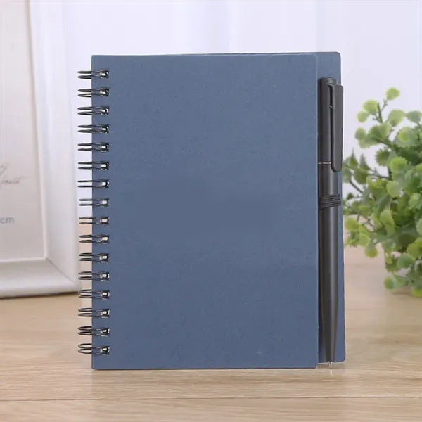 Hard Cover Journal Notebook w/Click Action Ballpoint Pen